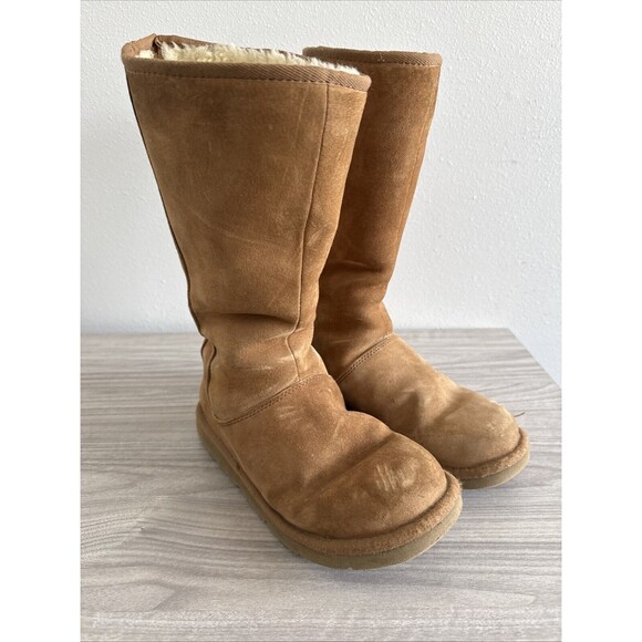 UGG Australia Knightsbridge Tall Brown Back Zip Boots 5119 Women's Size US 8 - Picture 4 of 10